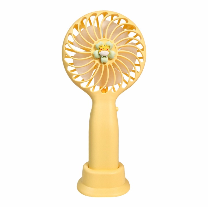 Ventilátor, elemmel, Naimeed D5879, USB, sárga, 100x200x60mm