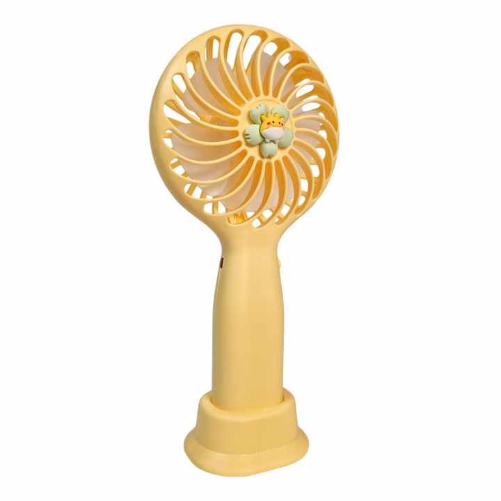 Ventilátor, elemmel, Naimeed D5879, USB, sárga, 100x200x60mm