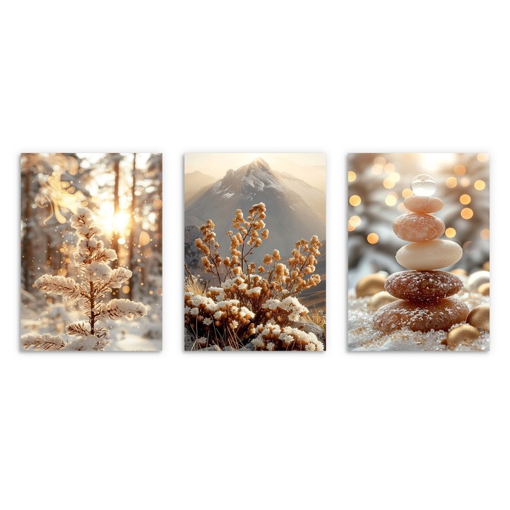 Постер бохо природа планини след залез за всекидневна 30x40см