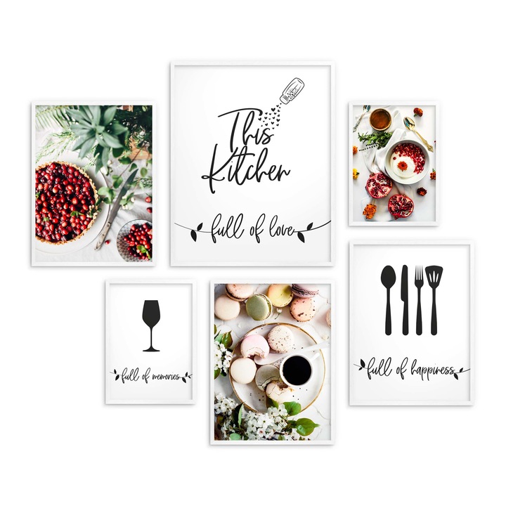 Set postere XXL pentru peretele bucatariei, Postere cu citate pentru bucatarie