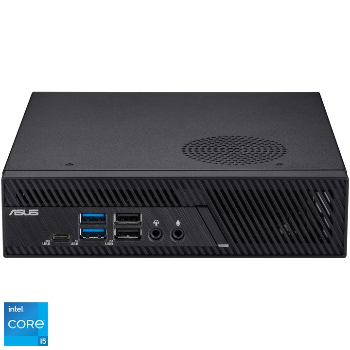 Mini PC Asus PB63 cu procesor Intel® Core™ i5-13400 pana la 4.6 GHz, 16GB DDR5, 512GB SSD, Intel® UHD Graphics, No OS, Negru