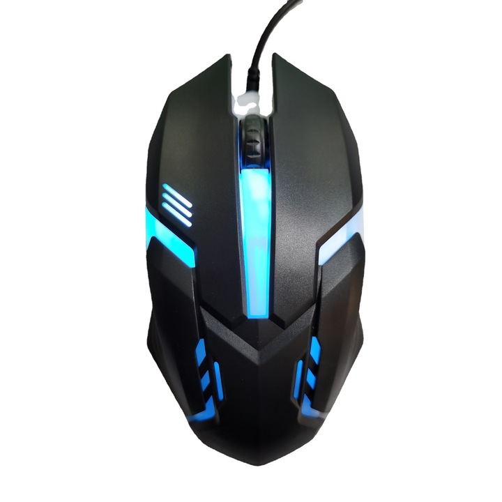 Vezetékes gamer egér, négy színben világos, ergonomikus kialakítás