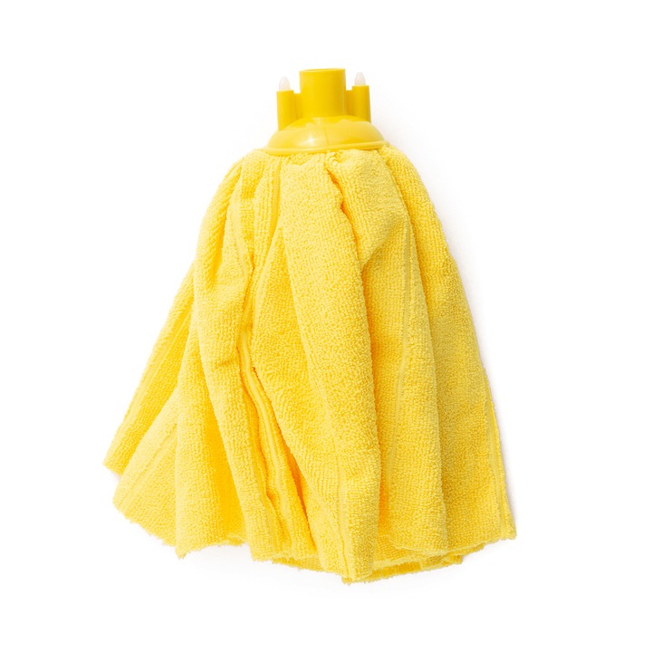 Mop Microfibra tip Balerina, Casa Plastor, 125 g, culoare galben