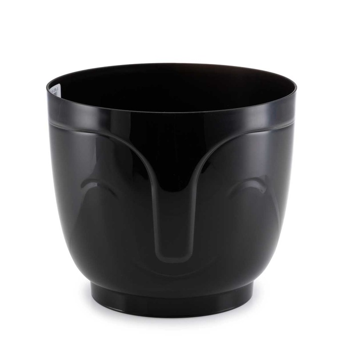 Ghiveci, HowHomely, Zoe, 16, 5x16, 5 cm, Modern, Plastic, Negru