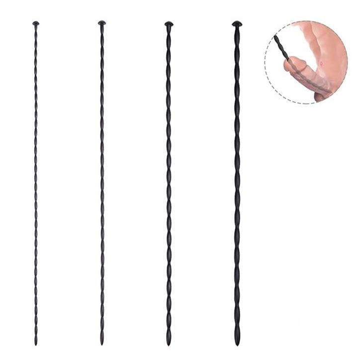 Комплект от 4 BDSM аксесоара, Гъвкав, Хипоалергенен, 3/4/5/6 мм