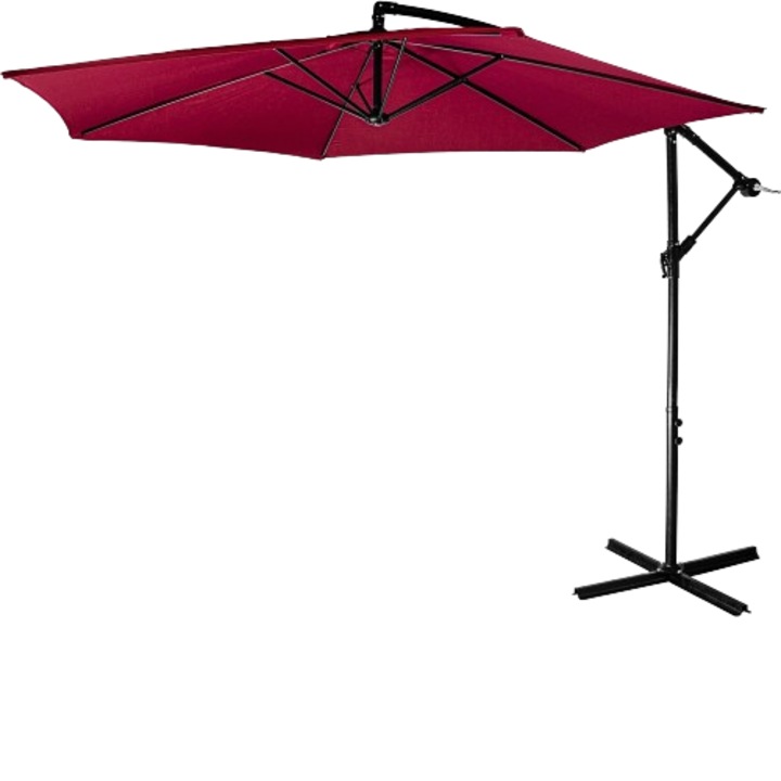 Umbrela de soare cu diametru 300 cm, rosu, STILISTA®