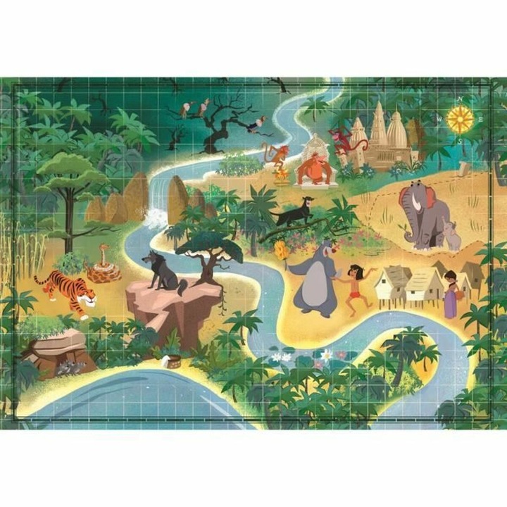 Clementoni 1000 db-os puzzle - Disney A dzsungel könyve Történet Térkép (39816)