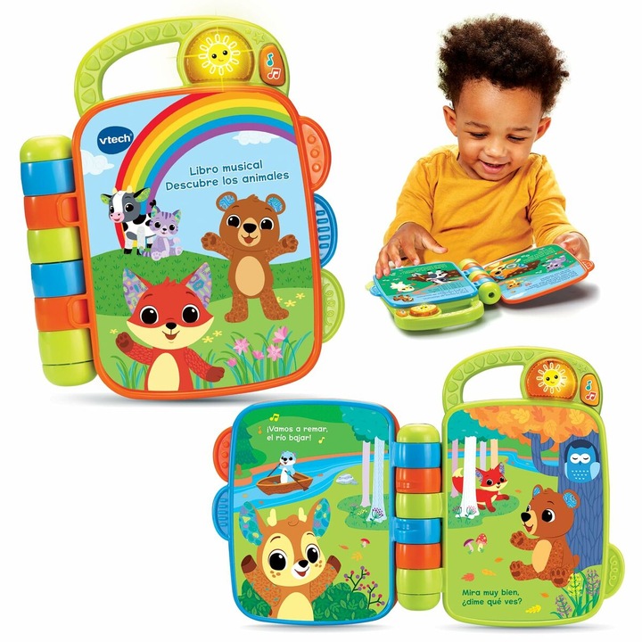 Моята първа музикална книга, Vtech, 18,8 x 5,5 x 21,6 cm, Животни, 0+