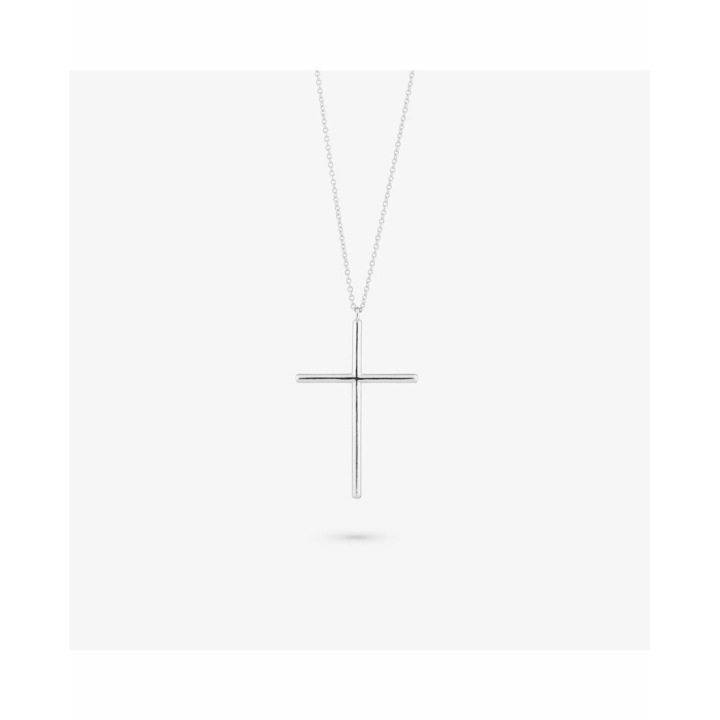 Colier dama, RADIANT, Otel inoxidabil, Cruce, 45 cm