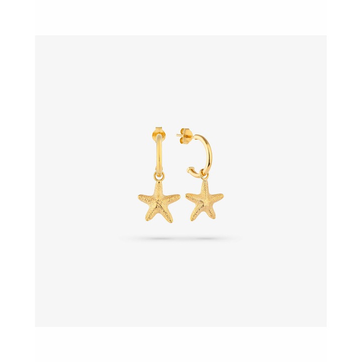 Cercei RADIANT RY000137, inox, aurii, 2cm