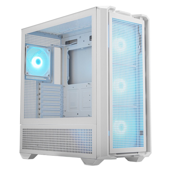 Кутия за компютър за игри, Cougar MX600, LED, USB-C 3.2, бял