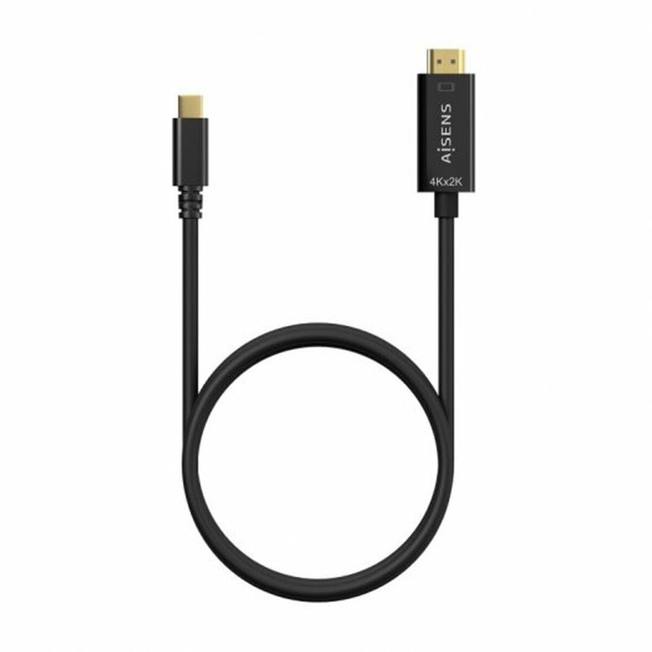 Cablu HDMI Aisens A109-0623, USB-C HDMI 2.0, negru, 80cm