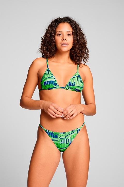 Puma, Долнище на бански с лого, Зелен, XL