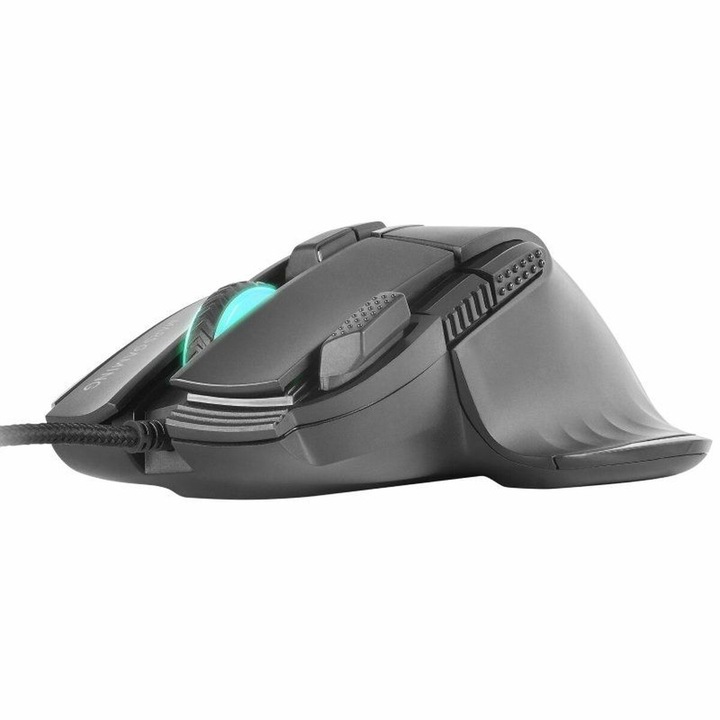 Mouse Mars Gaming MMXT, optikai, csúszásgátló, 12800 dpi, fekete