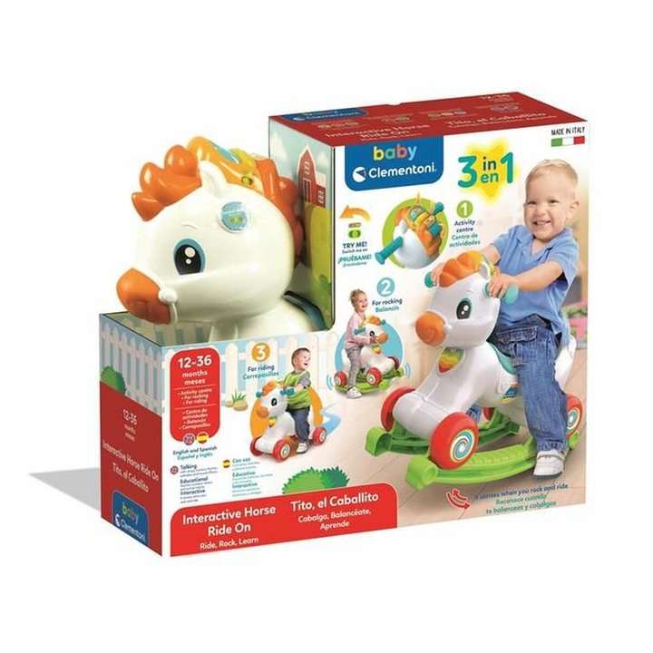 Интерактивна играчка Clementoni Tito, Alogo, светлини и звуци, 54x46x18.5cm