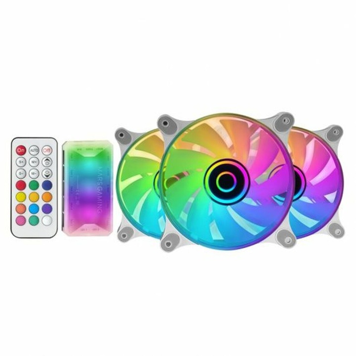 Ventilator PC Mars Gaming MF3DKITW, 12x12cm