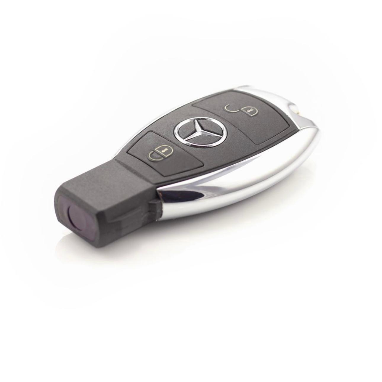 HIBEYO Custodia Protettiva per Chiave Auto, Adatta per Mercedes Benz A B C E G S R Classe GLA GLC GLE GLS SLK Portachiavi con Chiave Elettronica