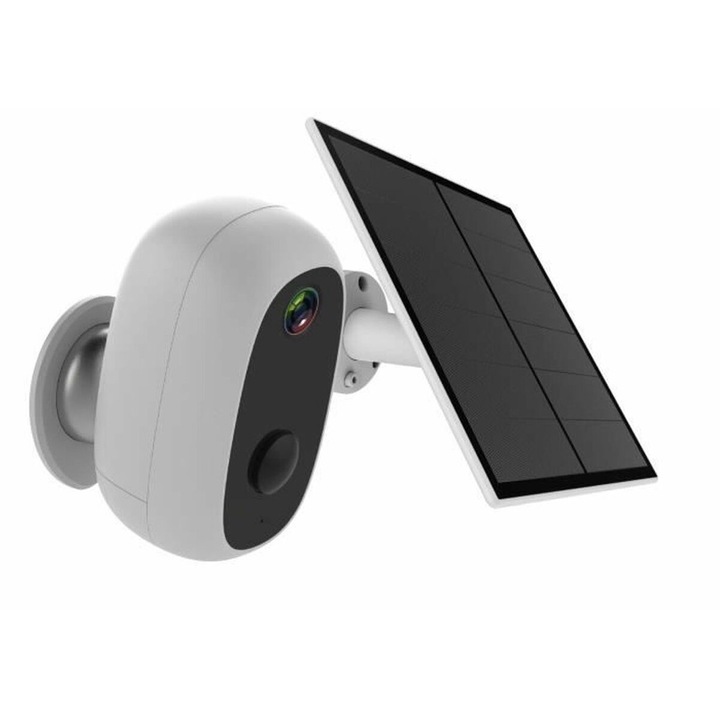 Camera de Supraveghere Chacon, Solara, Conectare Wireless, Alb, Wi-Fi, Functionare cu Baterii