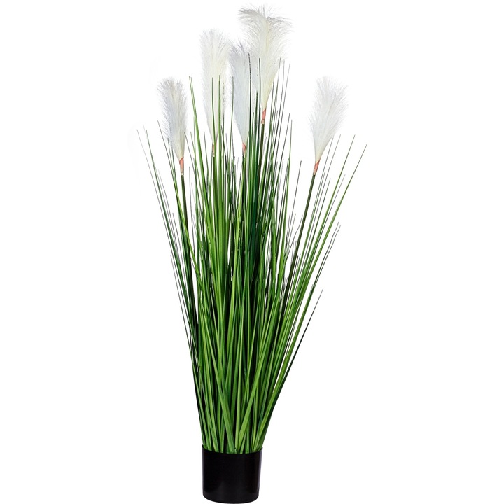 Pana de iarba, 120cm, floare alba, planta artificiala, PLANTASIA®