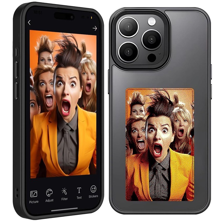 Калъф fixGuard SmartScreen NFC за iPhone 15 Pro - Black