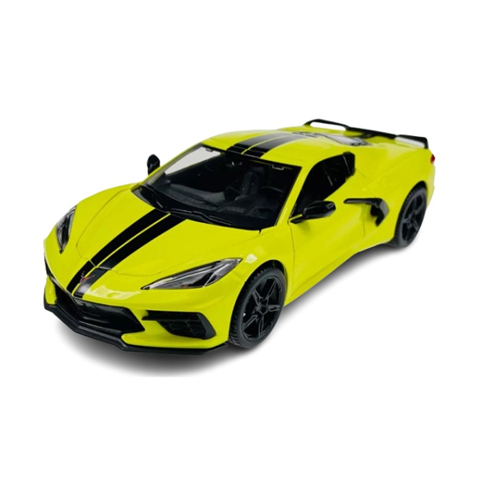 Chevrolet Corvette C8 Stingray Z51 modell, sárga, Maisto 1/24