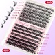Set de gene false 30D/40D, efect 3D, aspect natural, negru, vine cu adeziv si penseta, reutilizabil, fibra artificiala, 16*20*1, 6 cm, potrivit pentru incepatori pentru a le purta acasa
