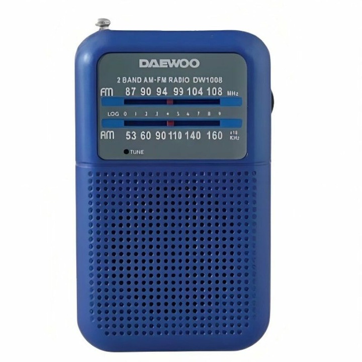 Radio Portabil Daewoo DW1008BL, Telescopic Antenna, Blue