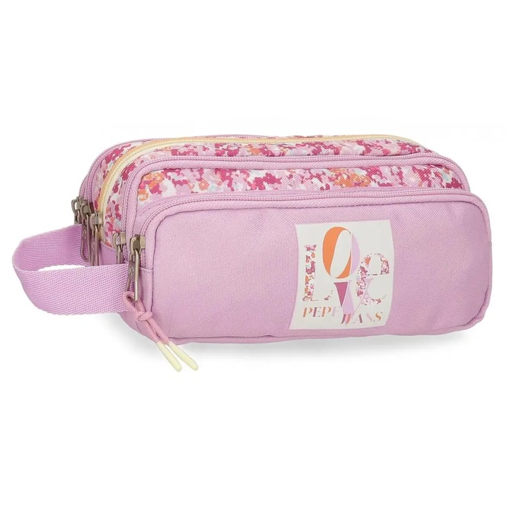 Несесер Pepe Jeans Sandra, За момичета, 5 отделения, Люляк, 22x10x11 см