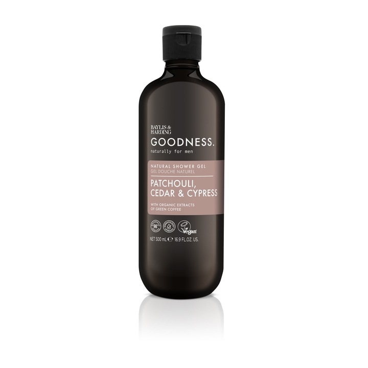 Férfi tusfürdő Baylis & Harding, Goodness - pacsuli, cédrus és ciprus, 500 ml