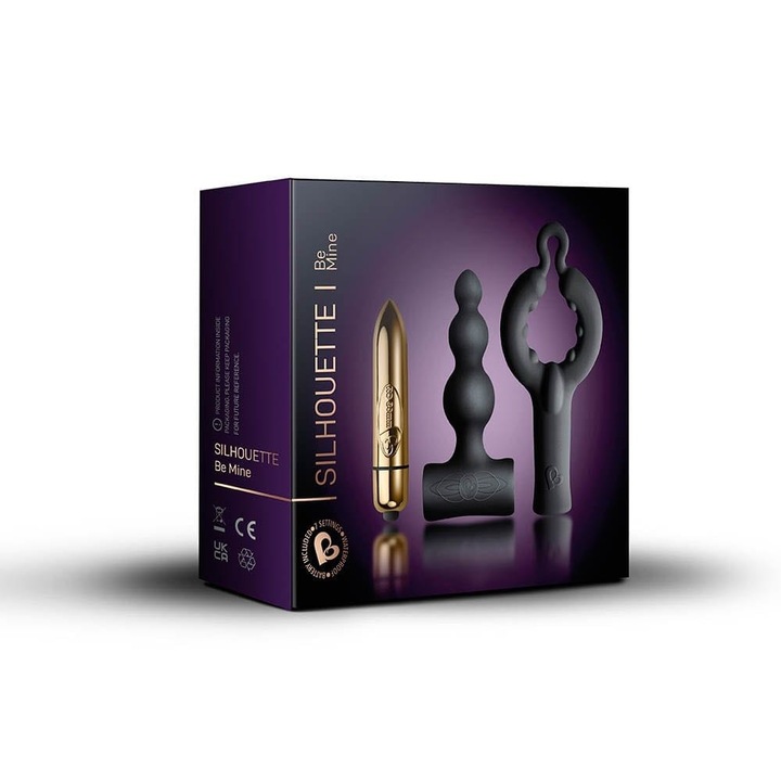 Анална тапа, Rocks-Off, Silhouette Be Mine, дължина 15-25 см, диаметър 0-4 см, многоцветна