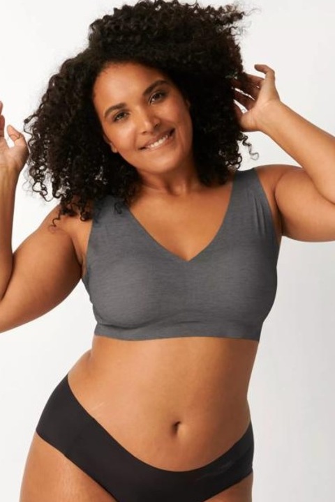 Sloggi melltartó, Zero Feel Natural Top, szürke
