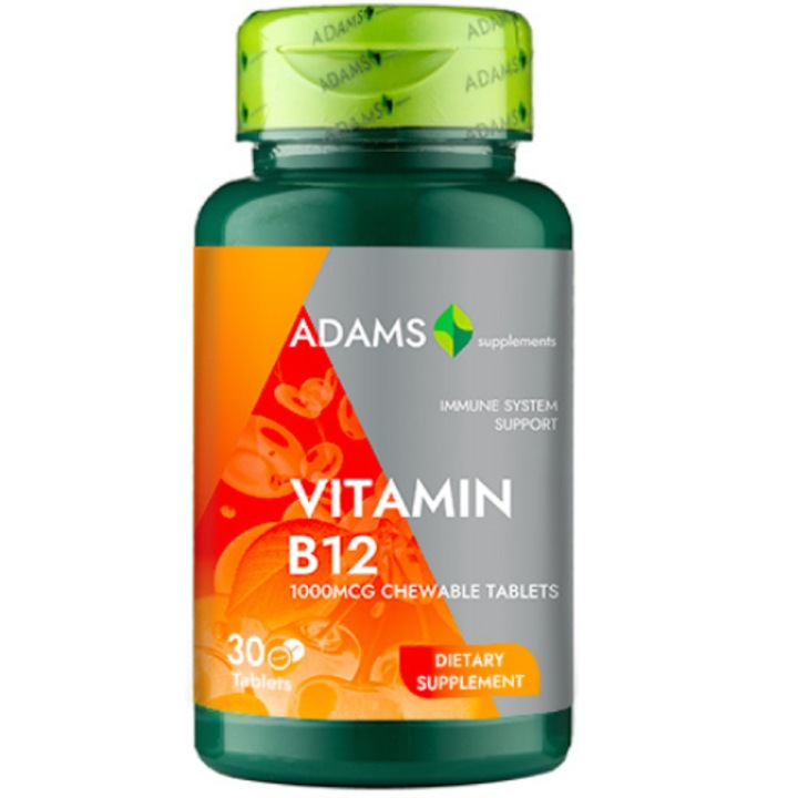 Tablete Vitamina B12, 30tab, Adams