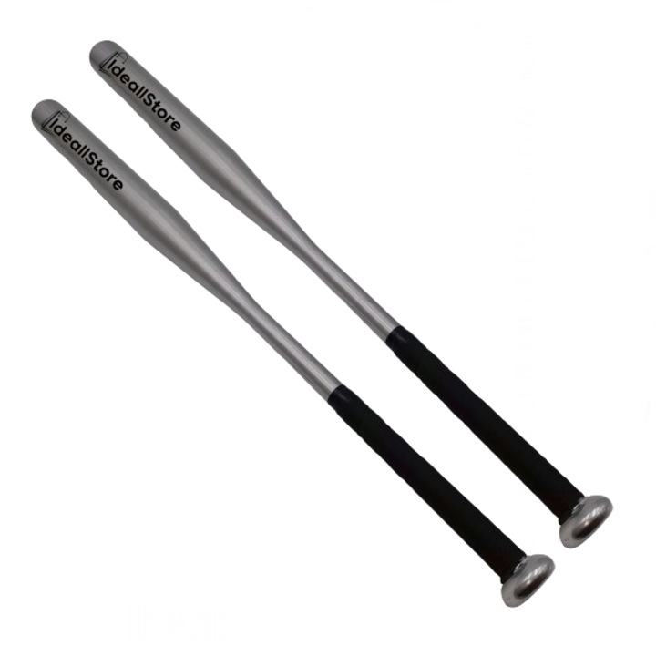 Két darab DEPOX® baseballütő, Home Run, alumínium, 80 cm, ezüst