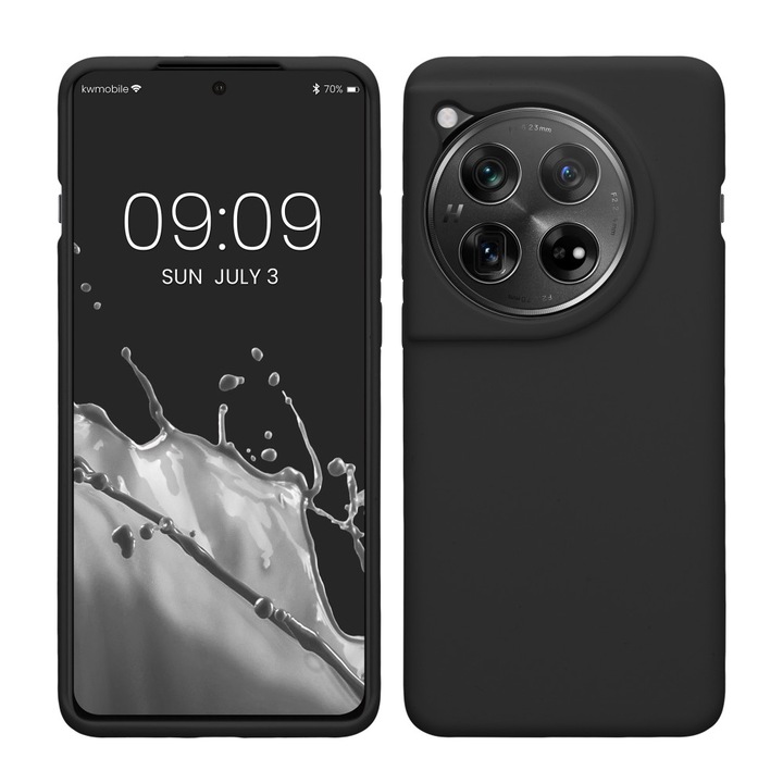 Kwmobile tok OnePlus 12-höz, Fekete, Szilikon, KWM000022QC001C