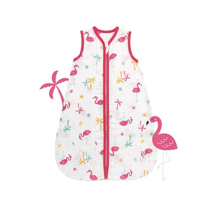 Sac de dormit Bamboo Flamingo 70 cm 0.5 Tog