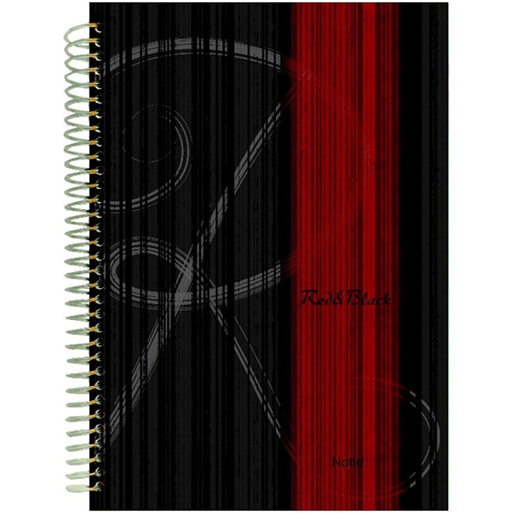 Caiet Notte A4 cu spira 4 diviziuni 100 file dictanto
