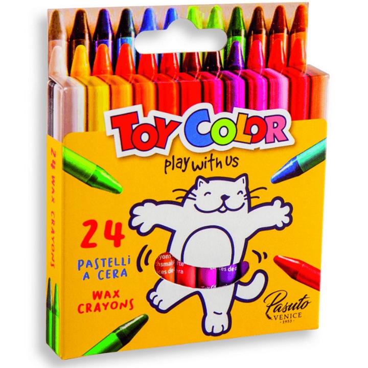Creioane cerate Toy Color 24 bucati