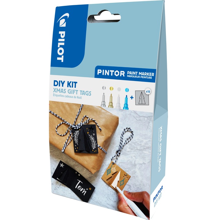 Set markere cu vopsea Pilot Pintor DYI Xmas Gift culori metalice