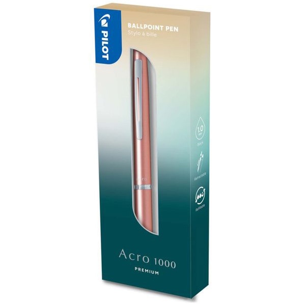 Pix cu bila Acro 1000 Pilot 1.0 mm, auriu + Cutie cadou