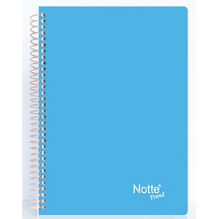 Caiet Notte Trend A5 coperta PP cu spira 60 file matematica diverse culori
