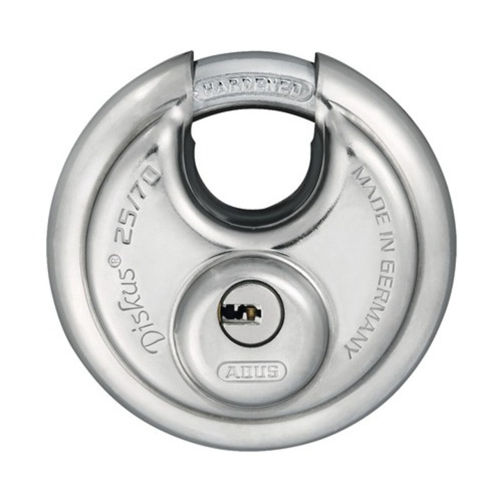 Lacat Otel Inoxidabil Abus Diskus 71mm, Belciug Ø10mm, 5 Chei