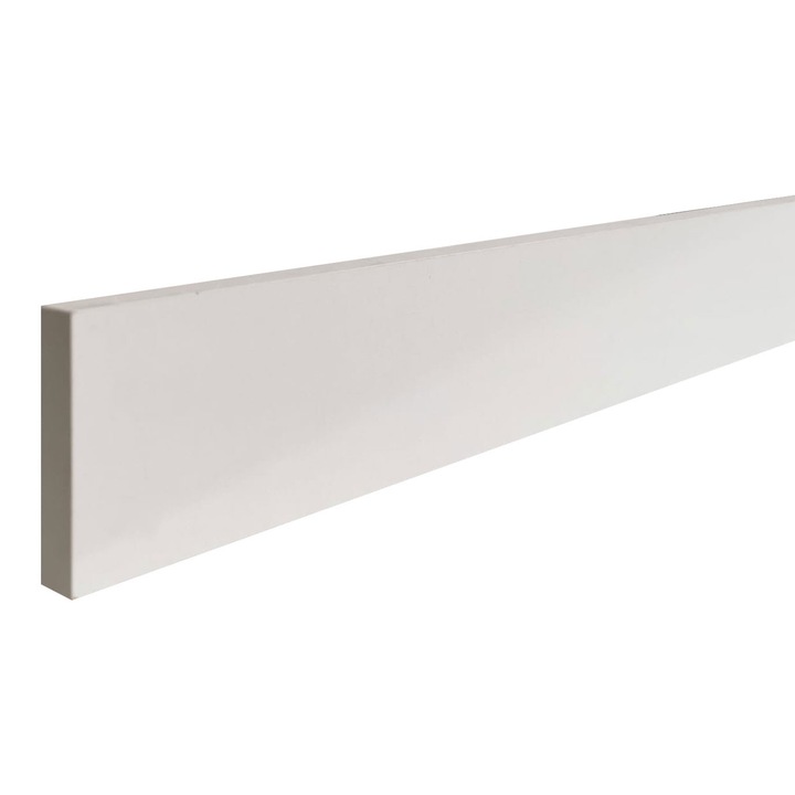 Plinta mascare picioare, 200x10x1.6 cm, Alb