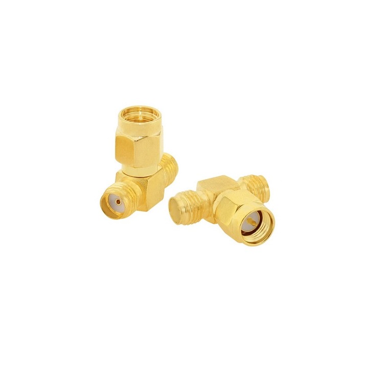 Adapter RF csatlakozóhoz, apa-aljzat, T alakú