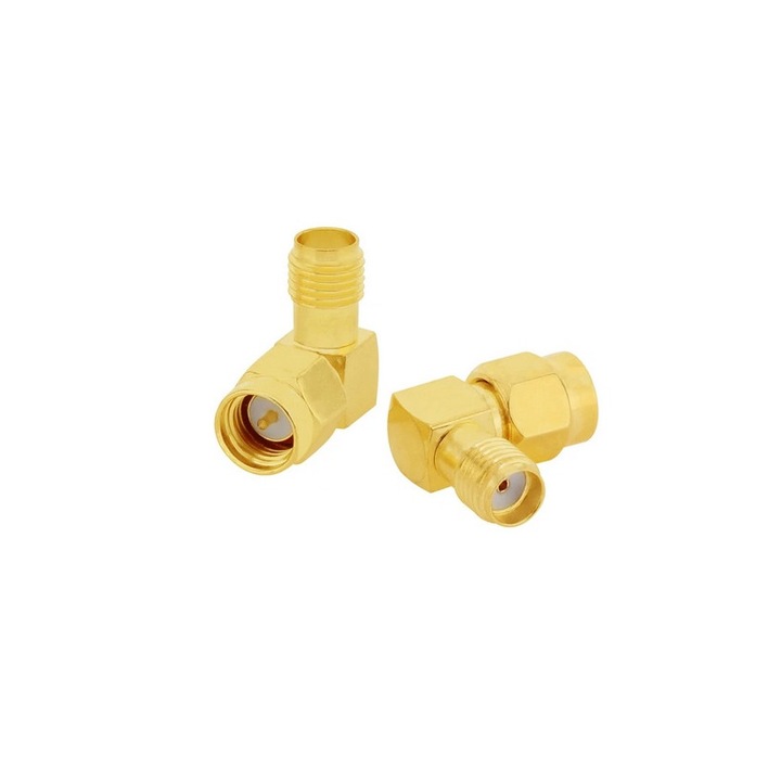 Adapter RF csatlakozóhoz, dugasz-aljzat, 90°-os szögben