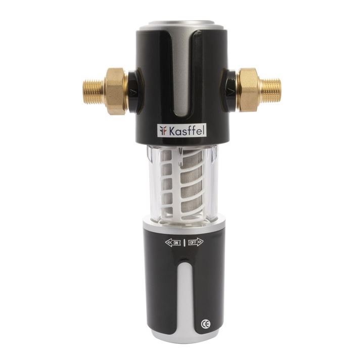 Filtru de apa, prefiltru cu autocuratare 40 microni Kasffel, protectie pentru instalatii sanitare