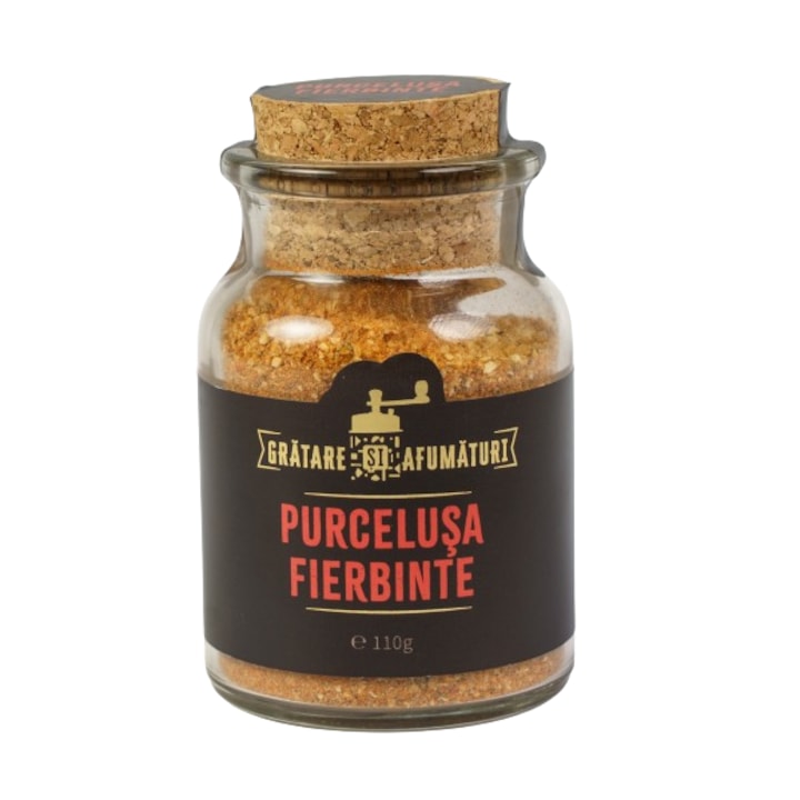 Mix de condimente pentru carne de porc/pulled pork, Purcelusa Fierbinte, Rub/Marinada uscata, 110 g