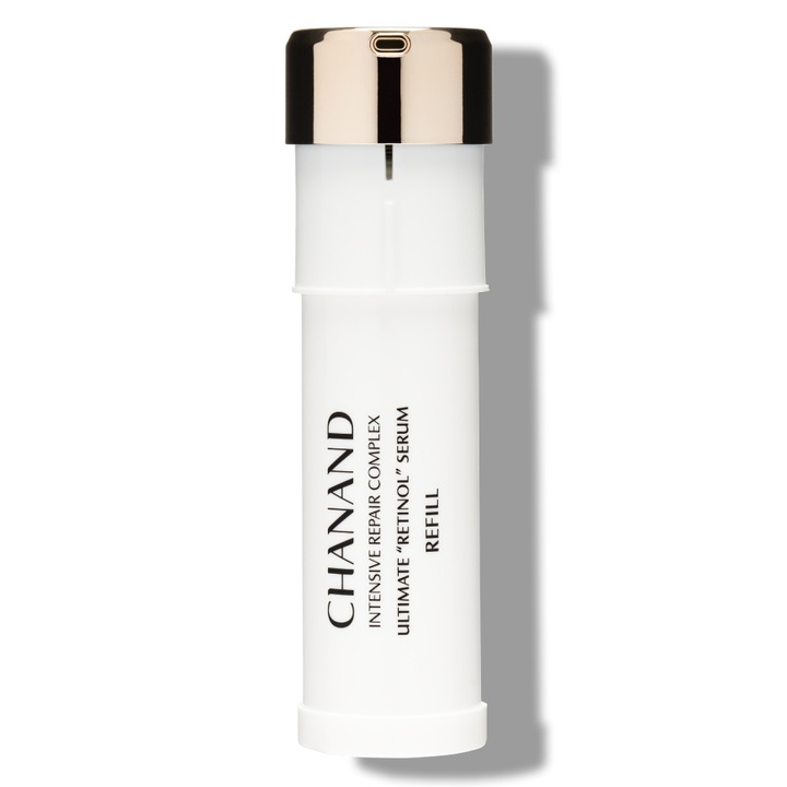 Ser cu retinol ULTIMATE 'RETINOL' SERUM REFILL CHANAND, pentru ten sensibil, antirid, cu Silybin si Vitamina E, 30 ml