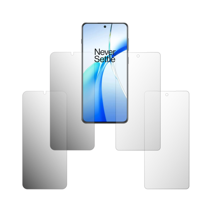 4 db Folie24 képernyővédő fólia készlet, OnePlus Ace 3V-hoz, 2X Ultra-Clear + 2X matt, teljes kijelzős lefedettség és tokbarát, öntapadó, rugalmas, önregenerálódással