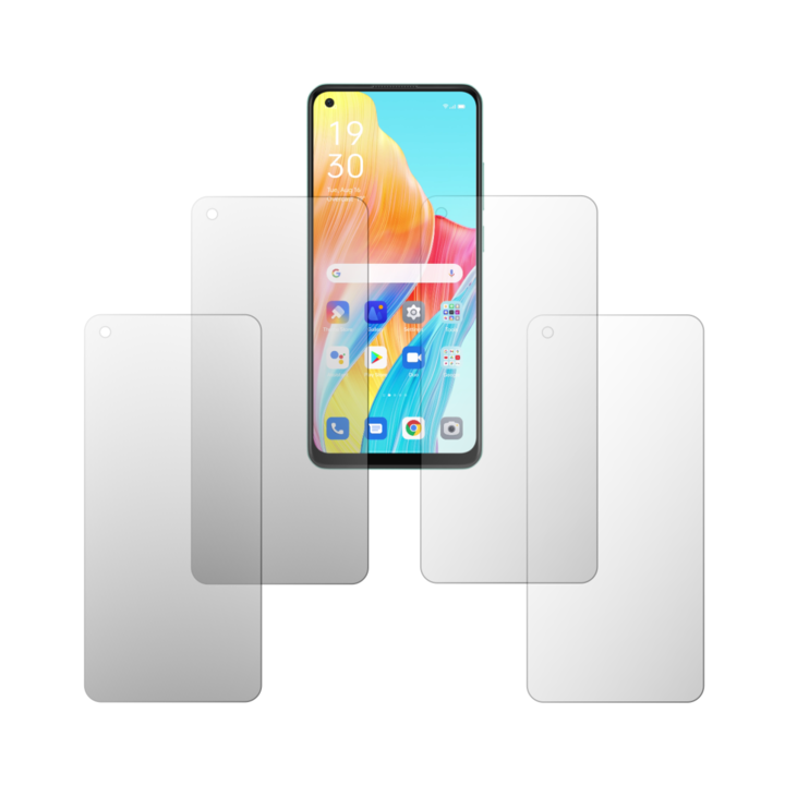 Set 4X Folie Protectie Ecran Folie24, pentru Oppo A78 4G, 2X Ultra-Clear + 2X Mate, Acoperire Full-Display si Case-Friendly, Adezive, Flexibile cu Auto Regenerare