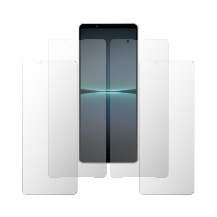 Комплект от 4 протектора Folie24 за екран, за Sony Xperia 1 V, 2X Ultra-Clear + 2X Matte, пълно покритие на дисплея и удобни за калъфи, залепващи, гъвкави със саморегенерация